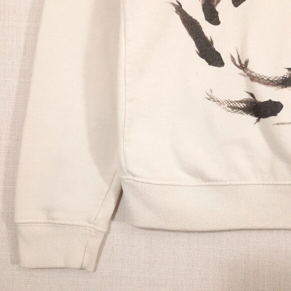 Blind Rooster Asian Graphic Sweatshirt Women's SZ Medium "Every Year Have Fish" - Picture 8 of 16